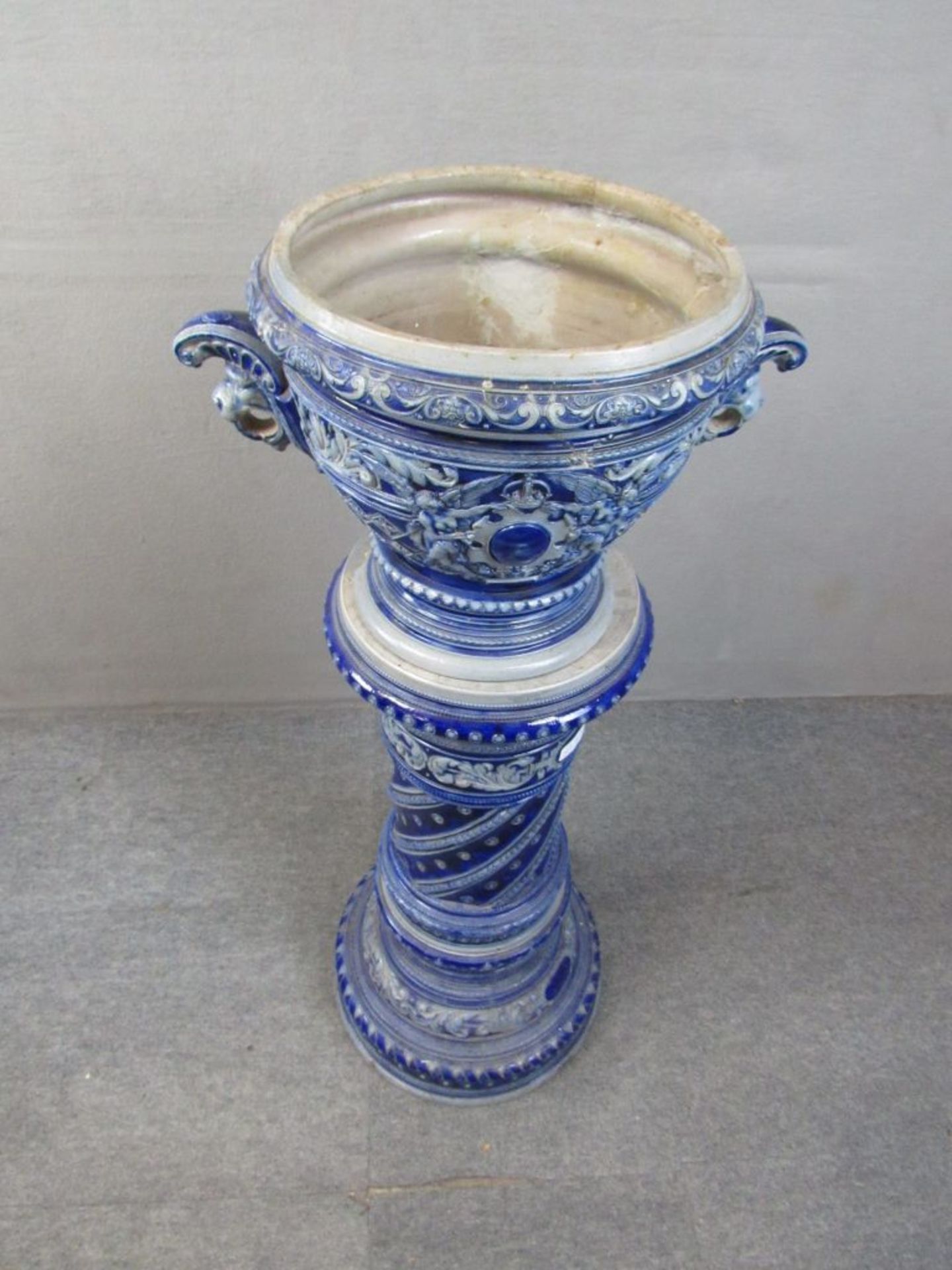 Keramiksäule Salzglasur mit passigem - Bild 2 aus 11