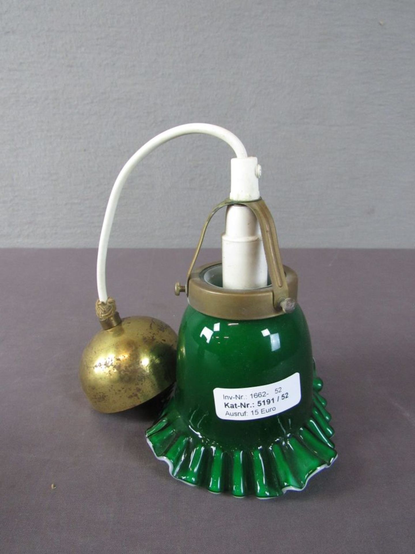 Deckenlampe 42cm grün überfangener