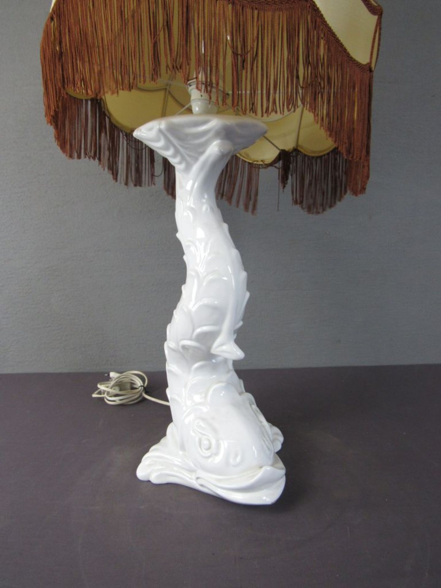 Tischlampe lasierte Keramik gemarkt - Image 5 of 7