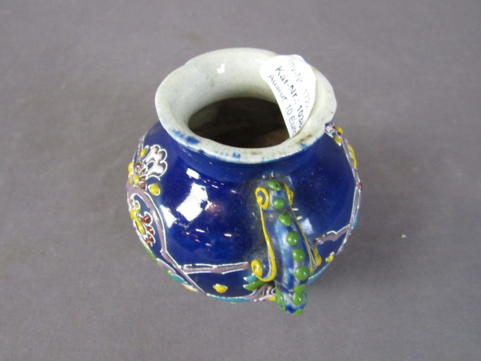 Asiatische Vase um 1900 farbig - Bild 5 aus 5
