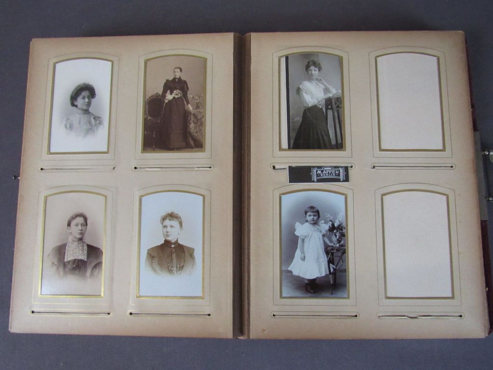 Antikes Fotoalbum um 1900 prall - Image 4 of 7