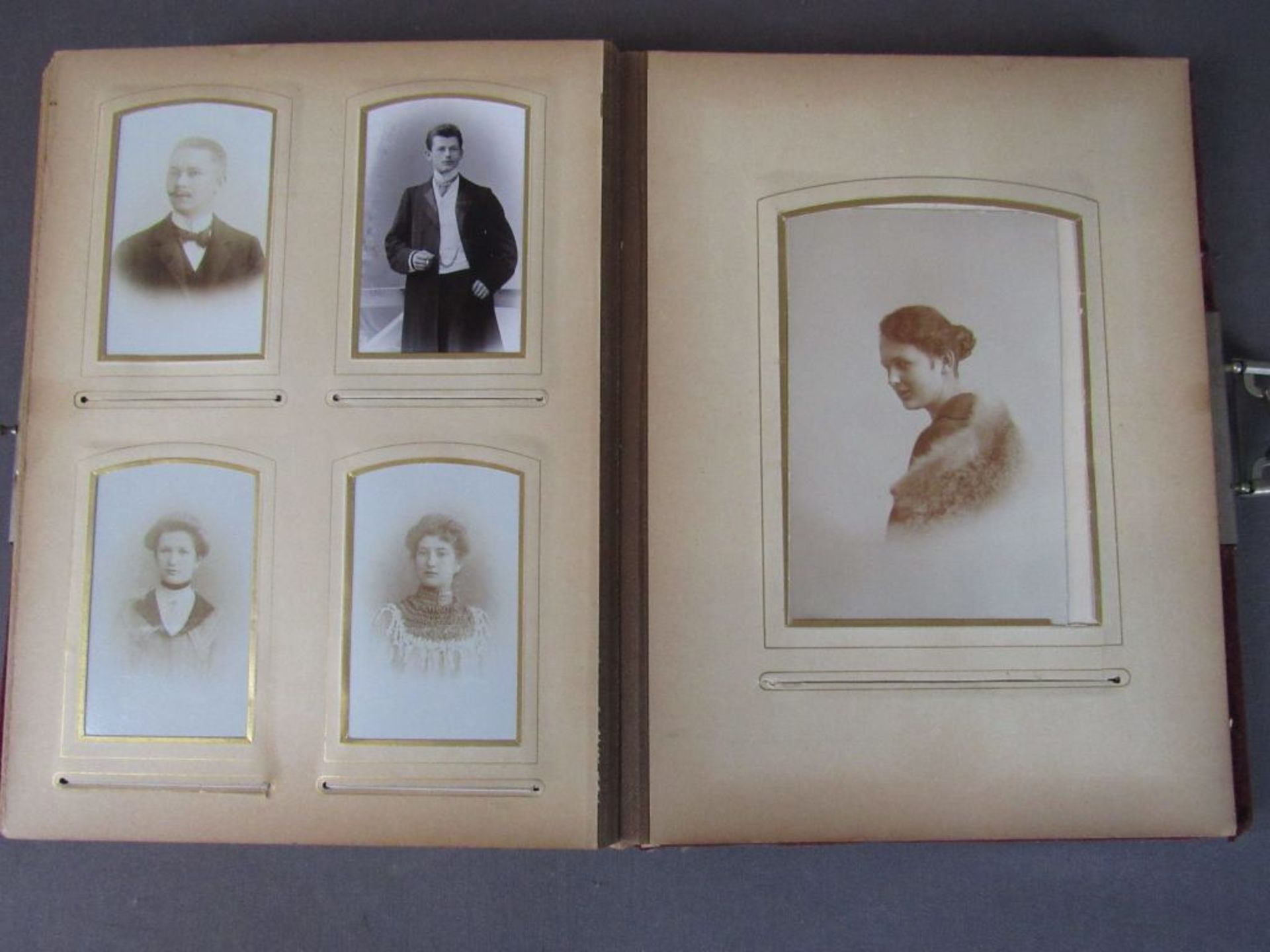 Antikes Fotoalbum um 1900 prall - Image 5 of 7