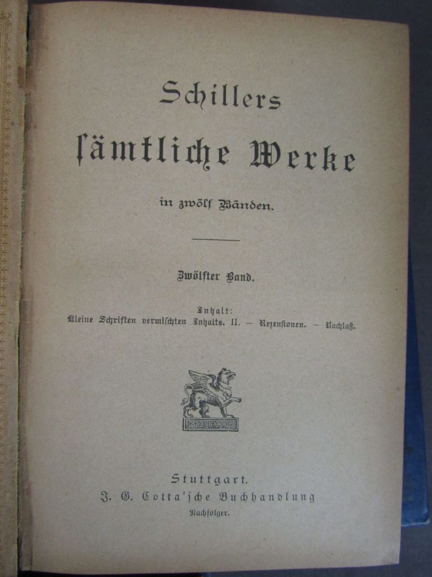 12 alte Bücher Schillers - Image 3 of 6