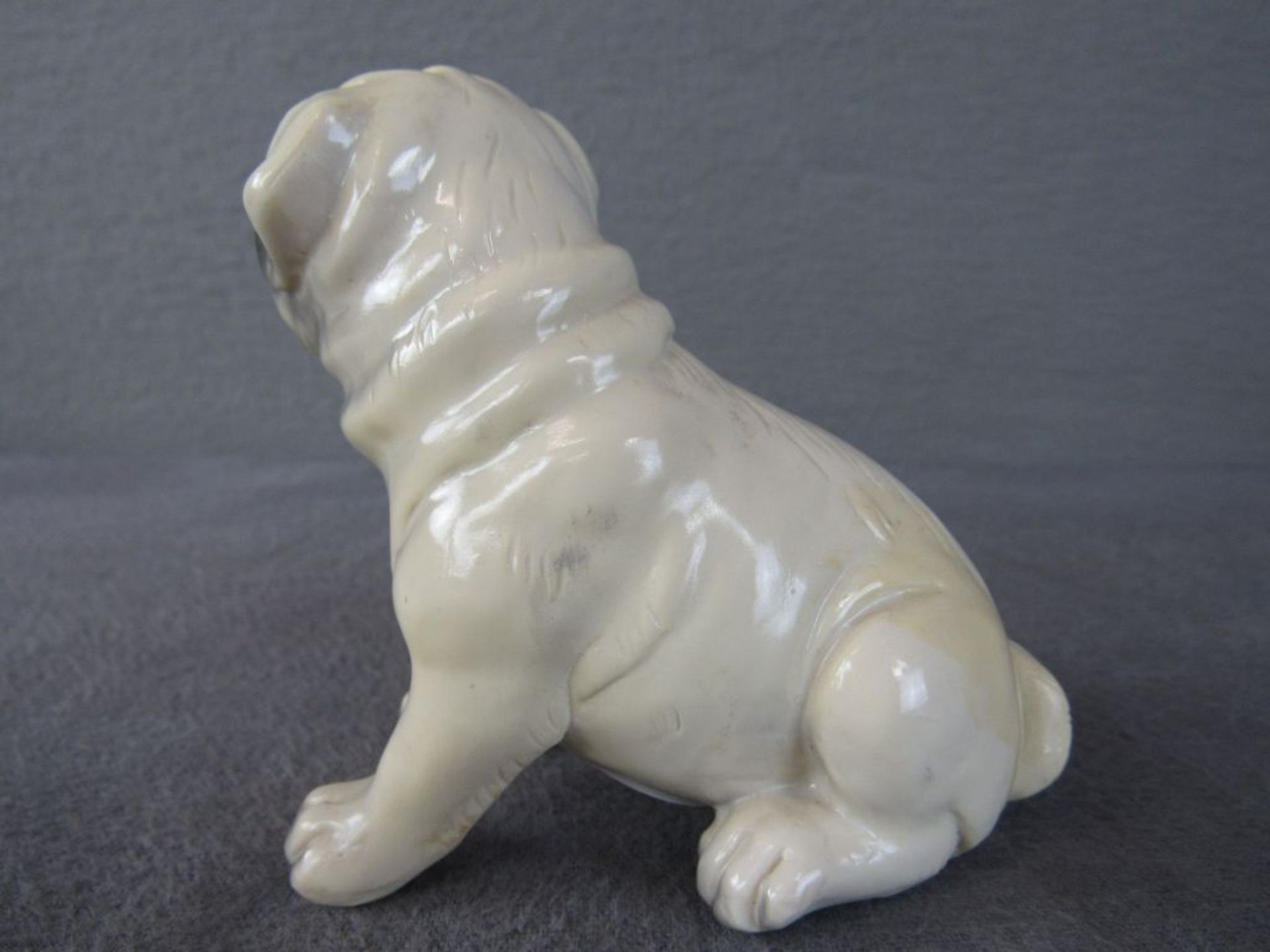 Porzellanfigur Bulldogge Mops 9,5cm - Bild 2 aus 5