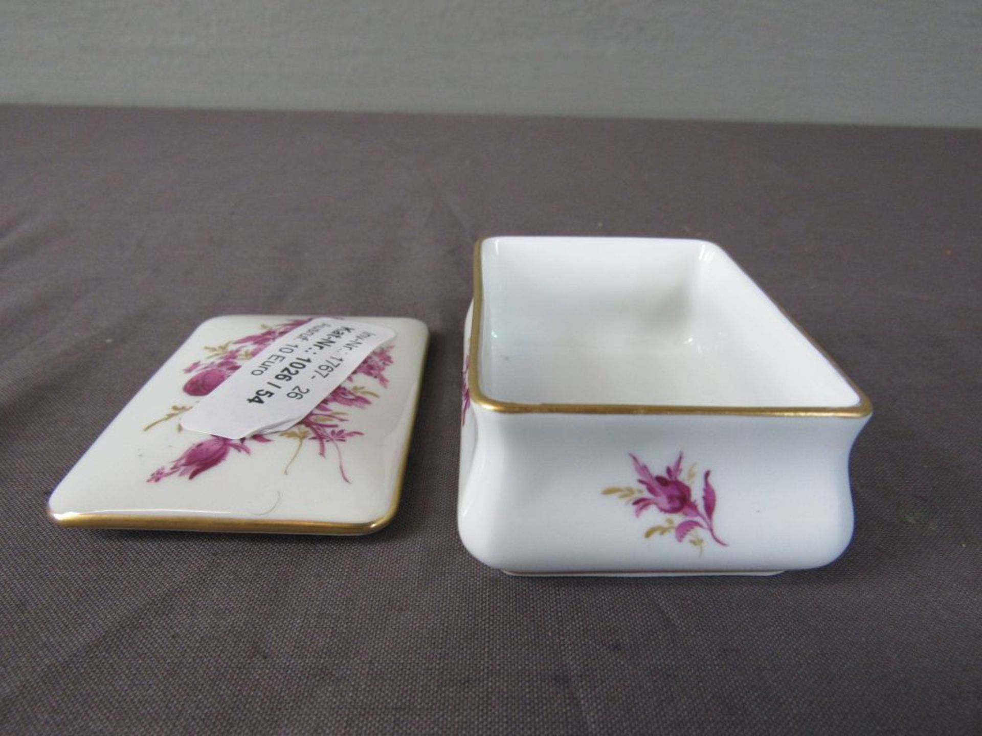 Kleine Deckeldose 7,5x5,5cm Meissen - Bild 5 aus 7