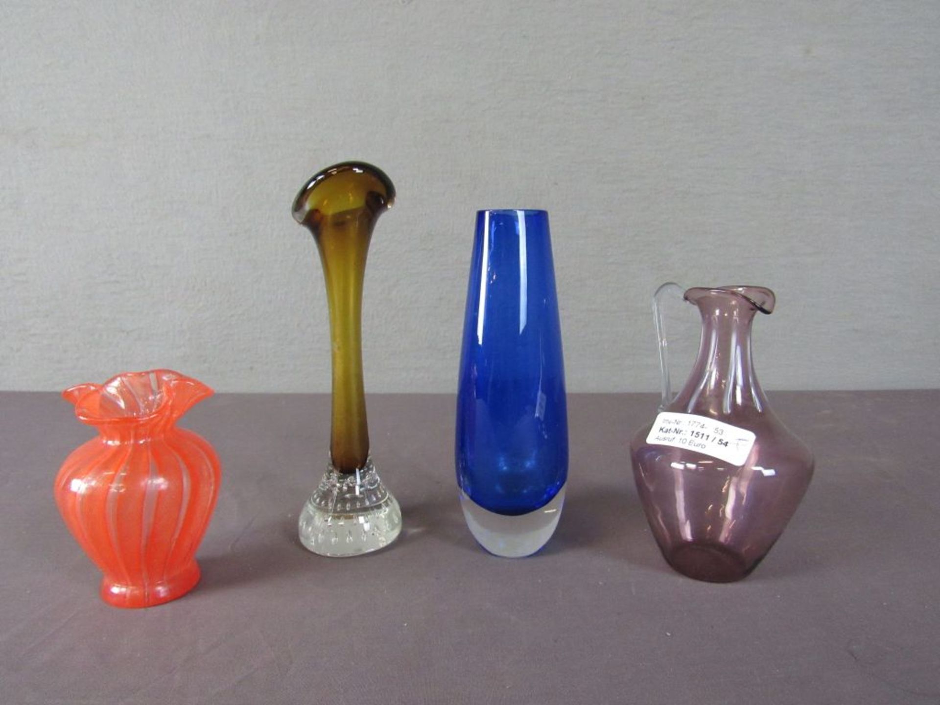 Vier Vasen Vintage 60er