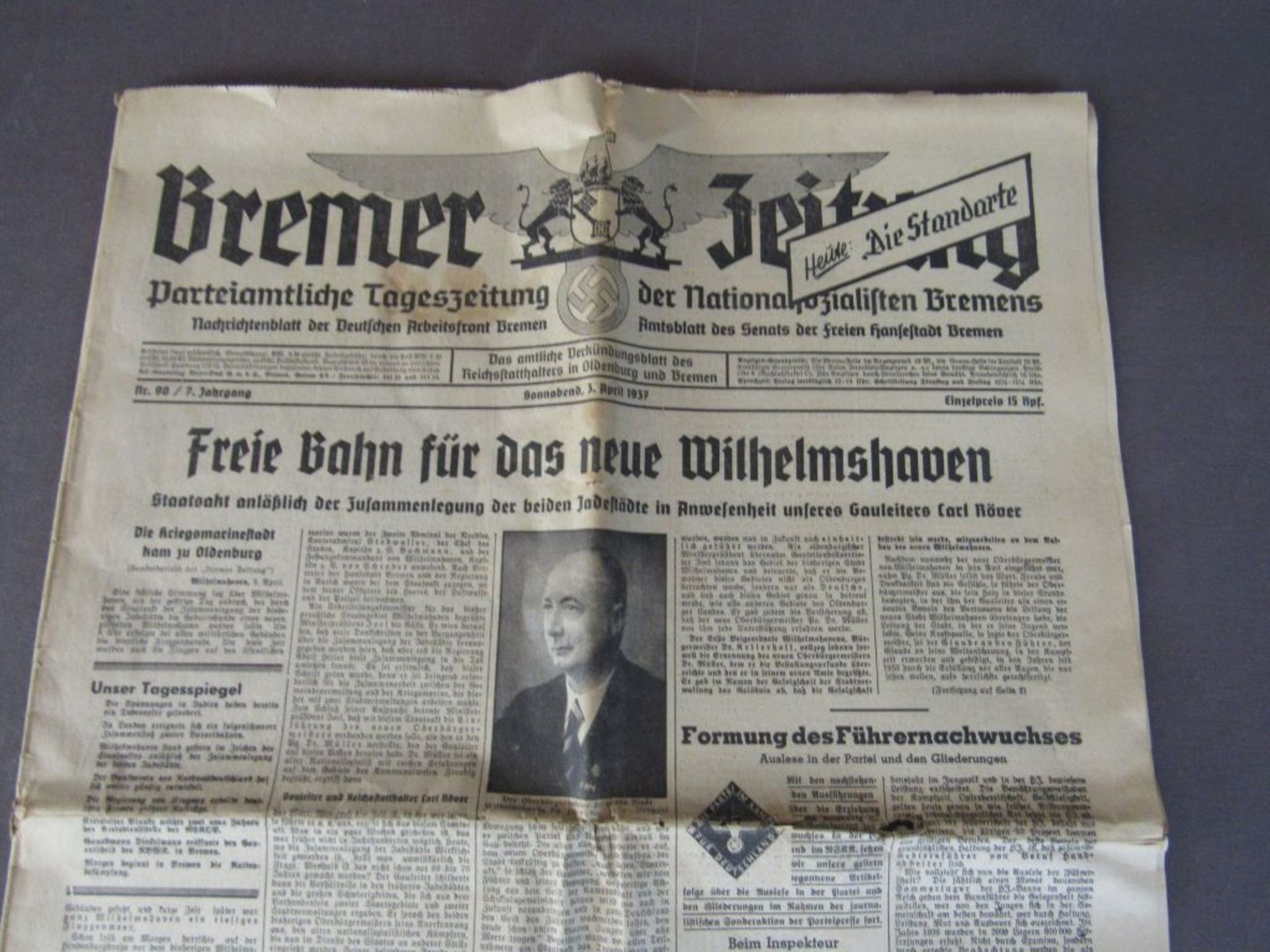 3.Reich Hamburger Fremdenblatt Zeitung - Image 10 of 12