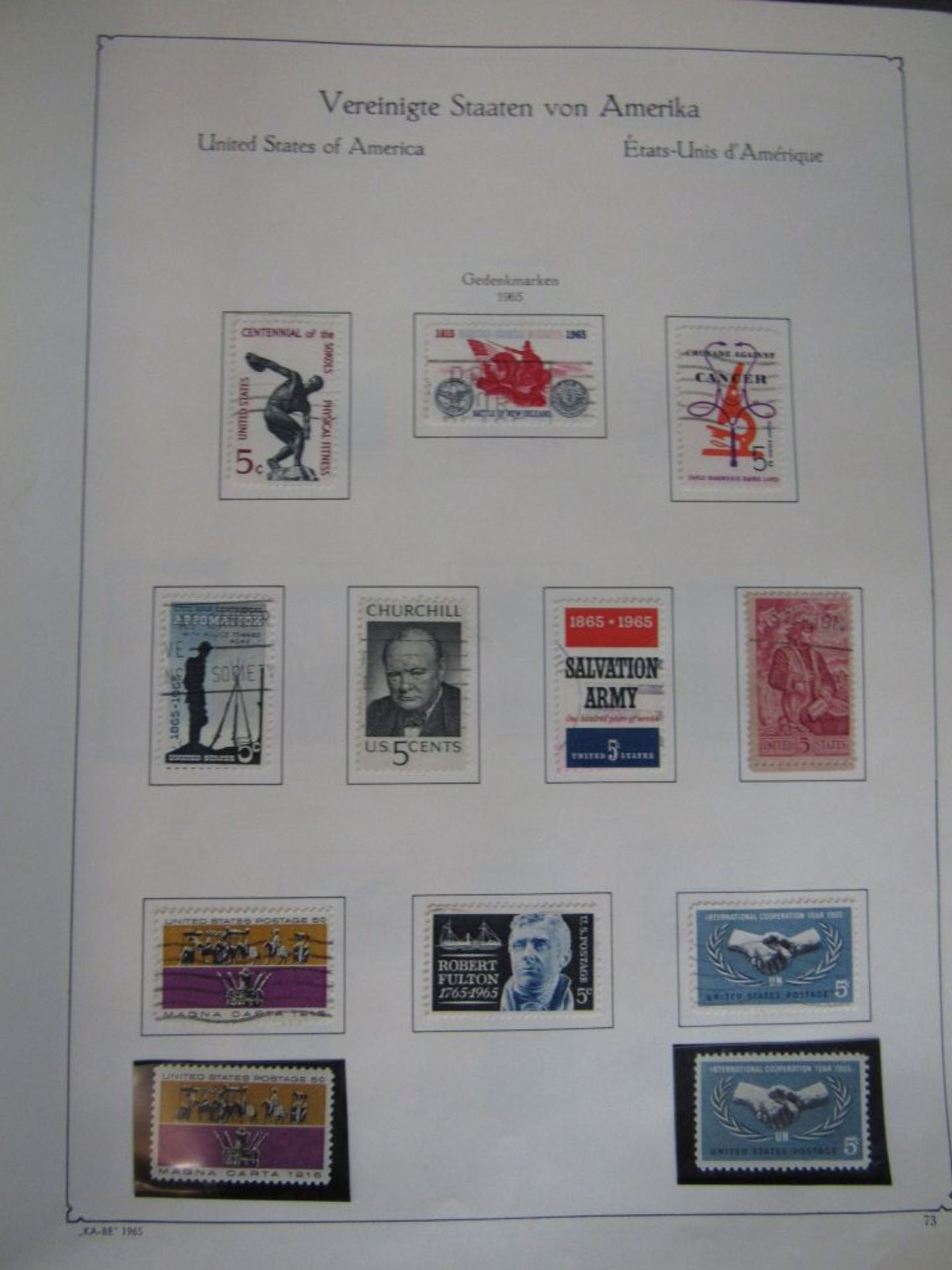 USA-Sammlung in 4 Vordruckalben Anfang - Image 10 of 11