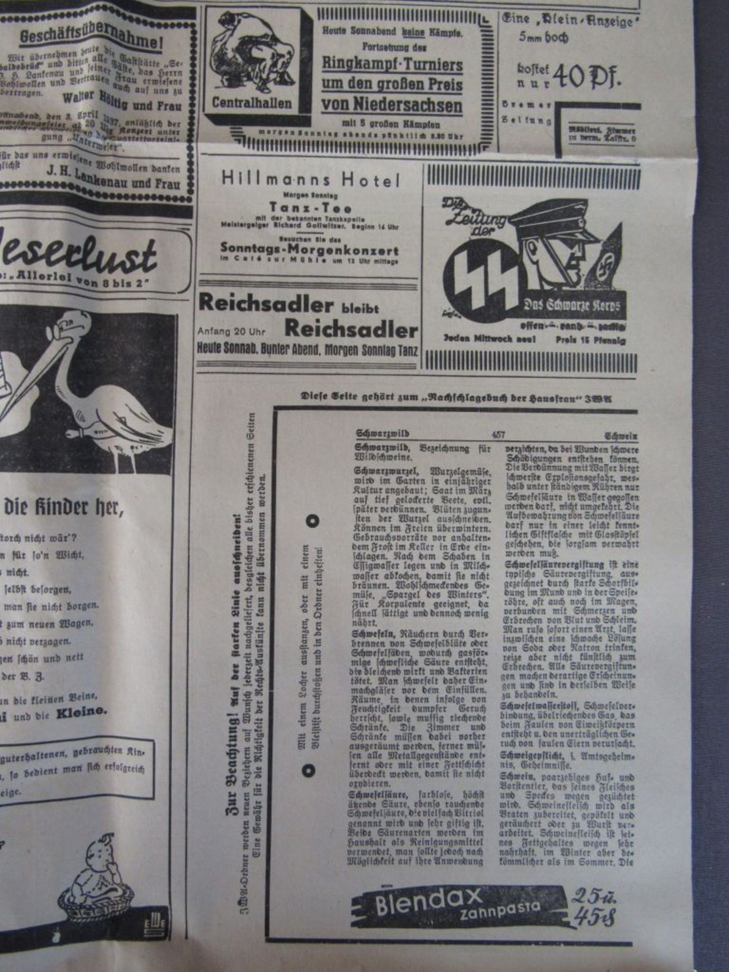 3.Reich Hamburger Fremdenblatt Zeitung - Image 11 of 12