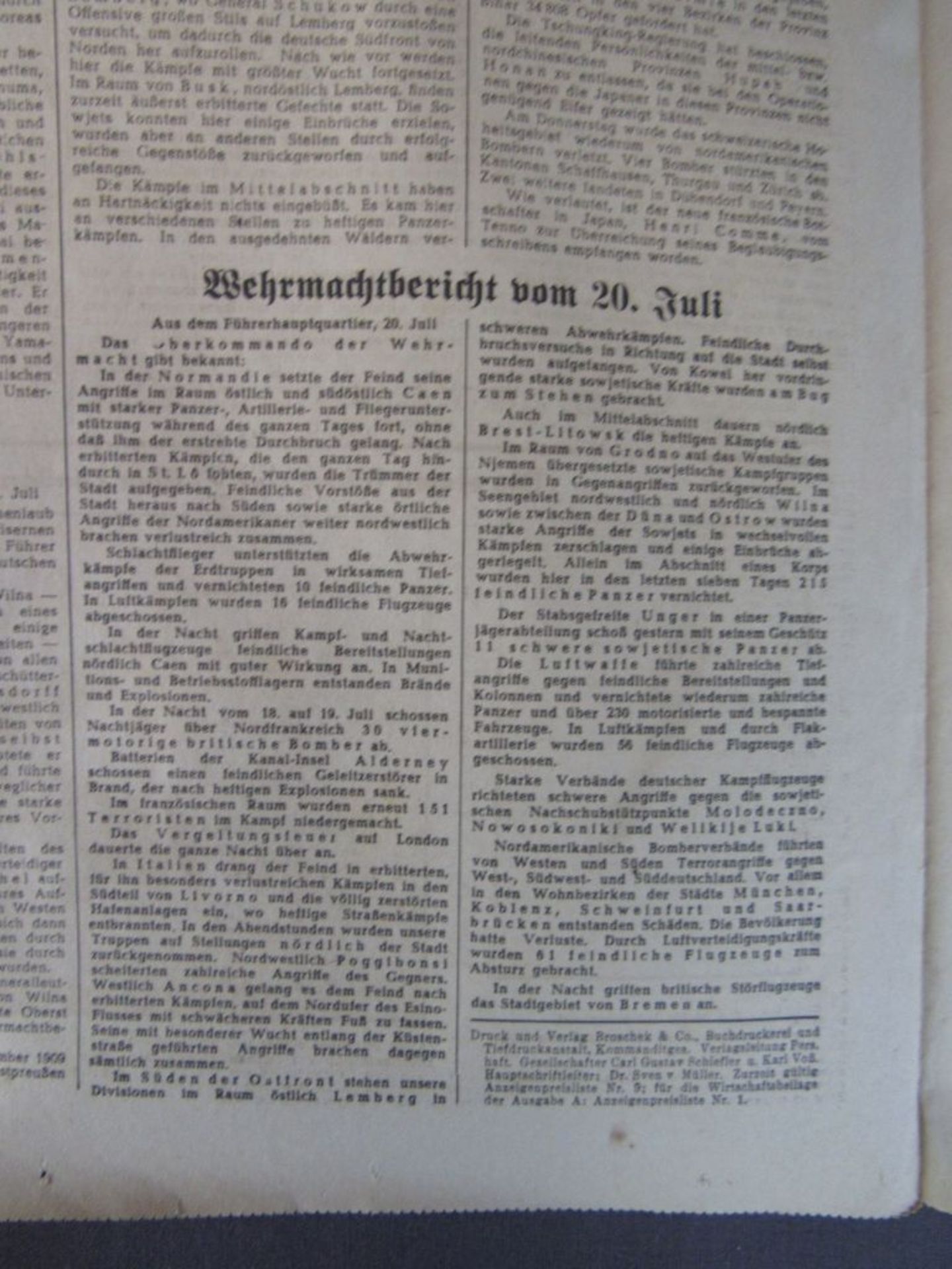3.Reich Hamburger Fremdenblatt Zeitung - Image 7 of 12