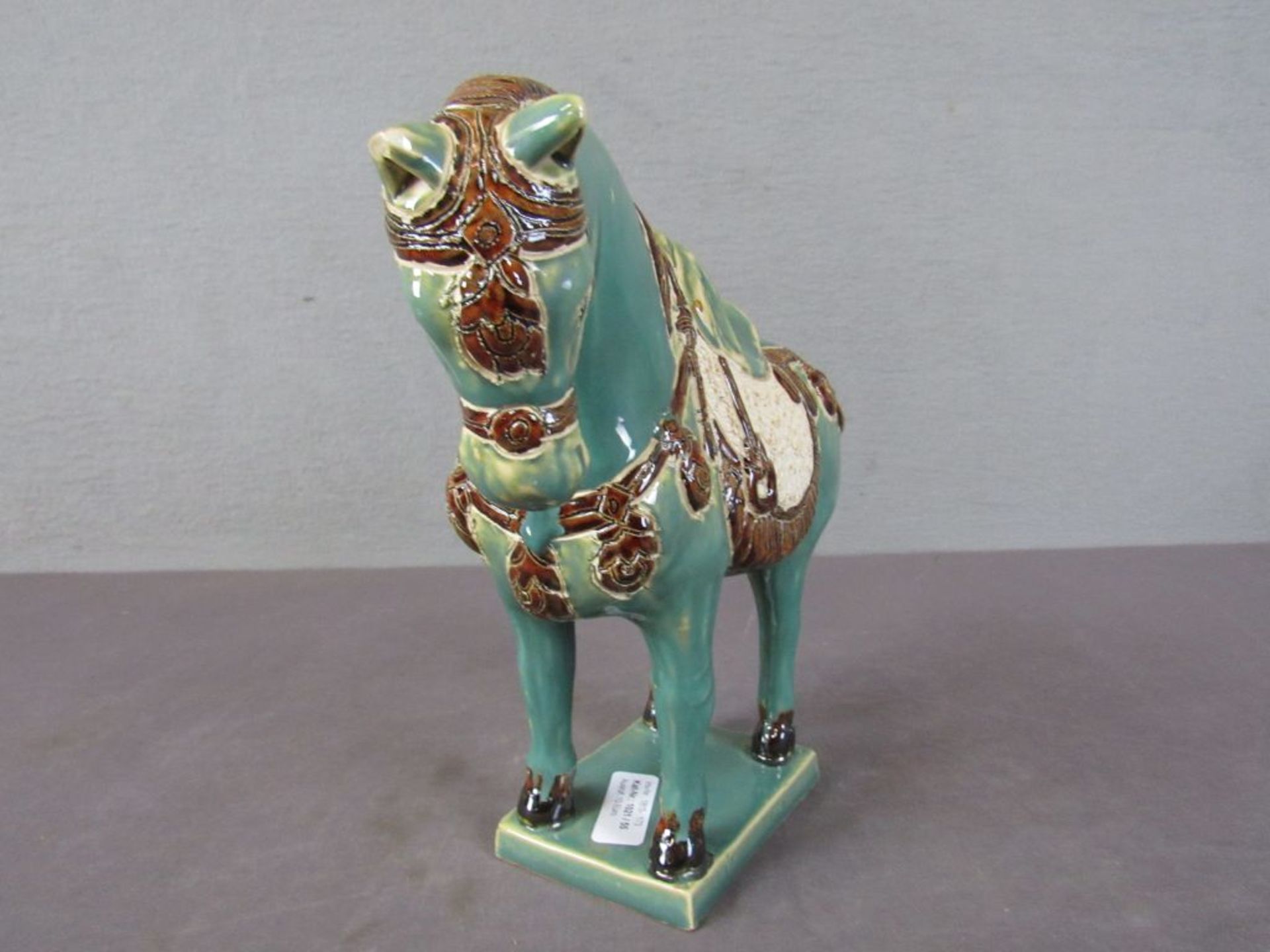 Skulptur Pferd lasierte Keramik 27cm - Image 2 of 7