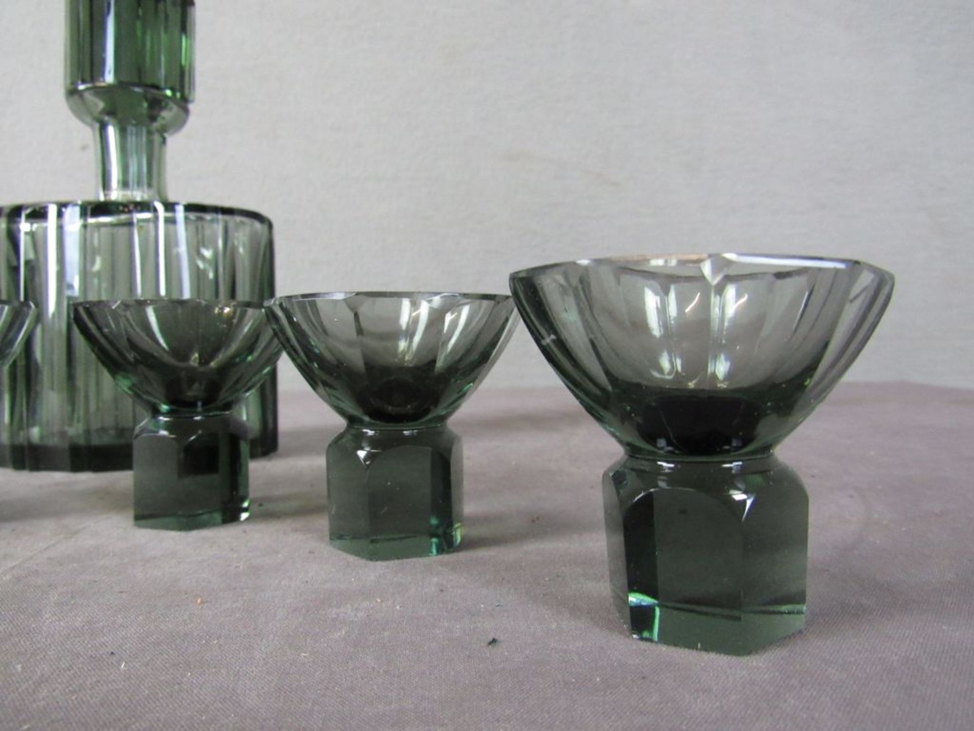 Schönes Art Deco Likörset Kristallglas - Image 3 of 7