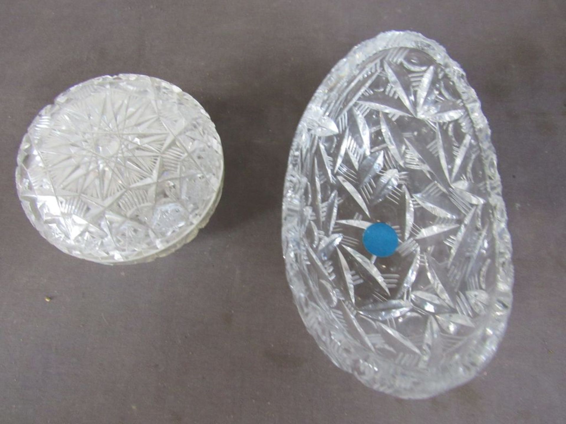 Zwei Teile Kristallglas Deckeldose und - Image 6 of 6