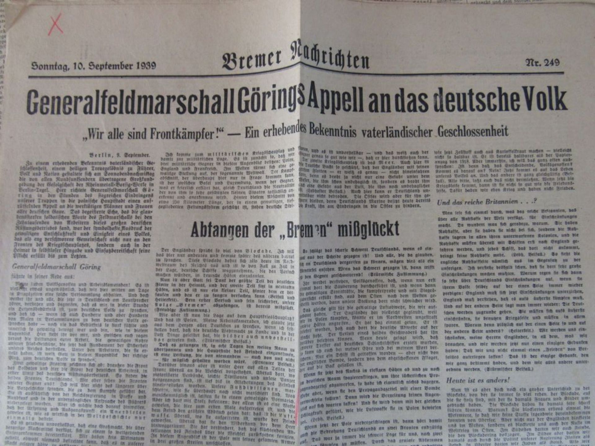 3.Reich Hamburger Fremdenblatt Zeitung - Image 4 of 12