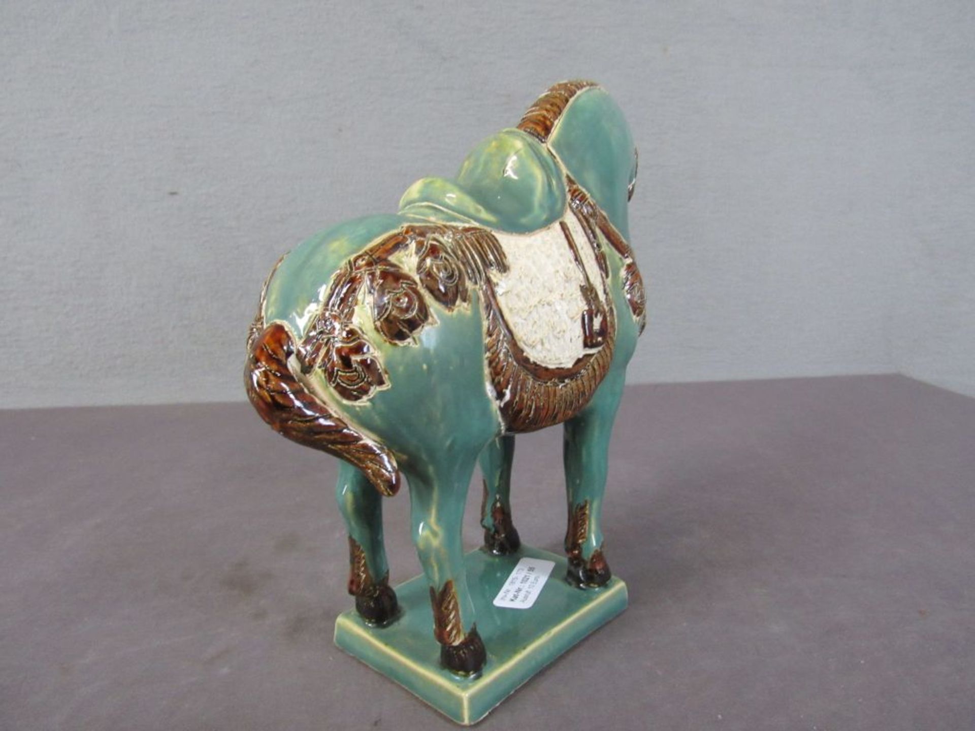 Skulptur Pferd lasierte Keramik 27cm - Image 4 of 7