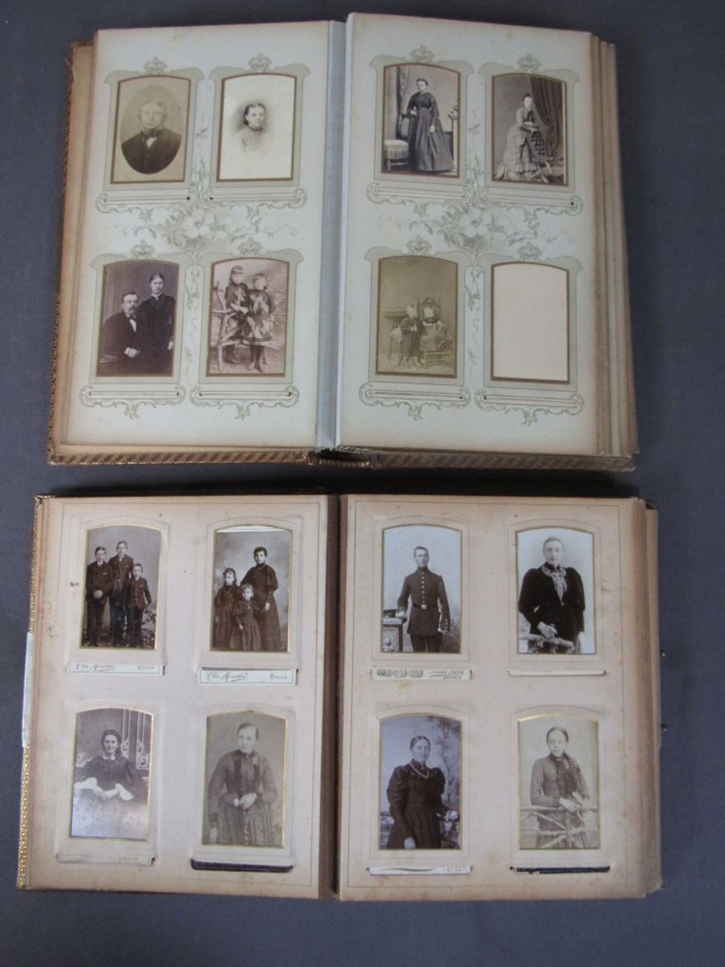 Zwei Fotoalben Hartpappe um 1900 viel - Image 3 of 7
