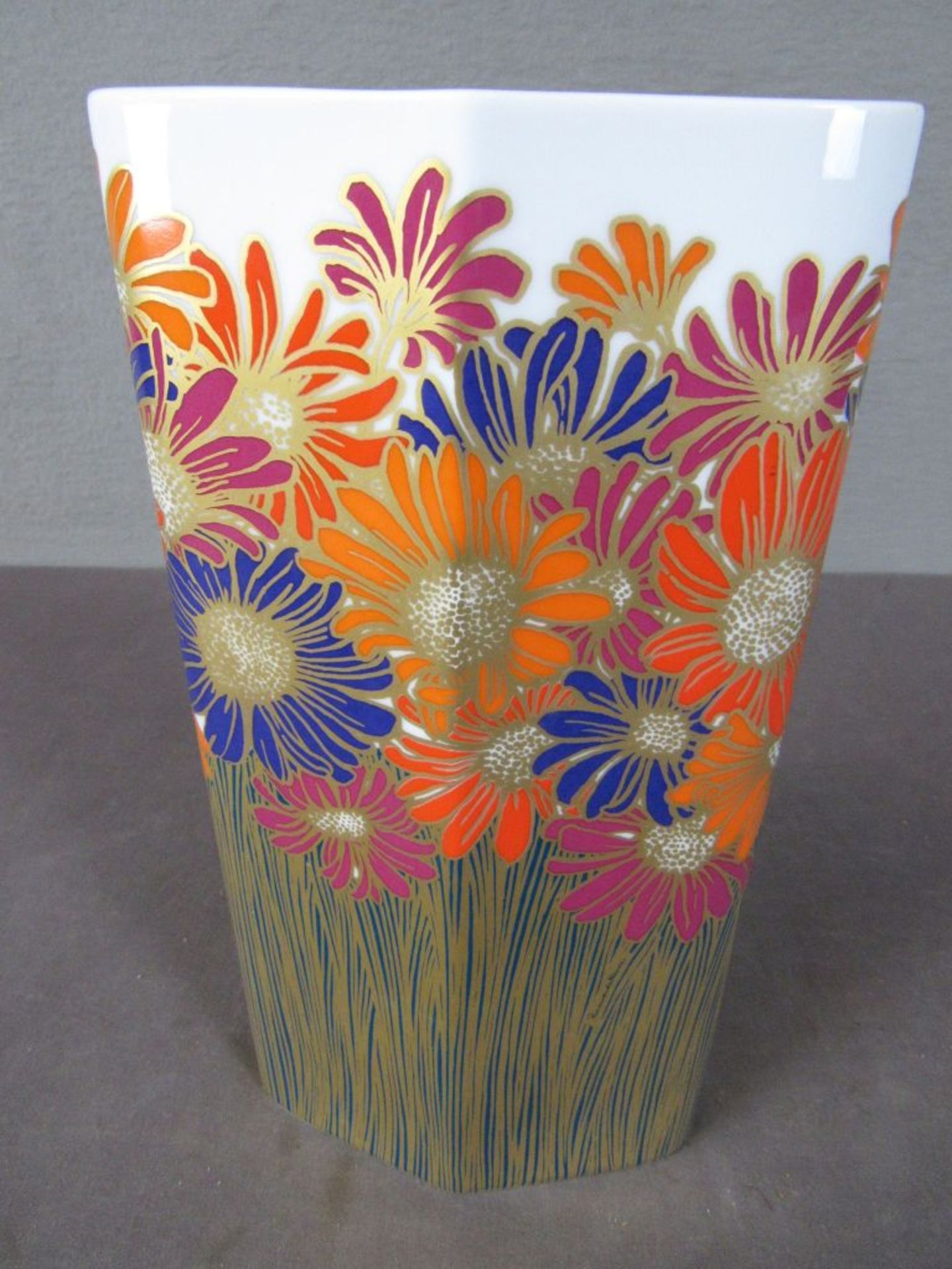 Rosenthal Vase Blumendekor Goldmalerei - Bild 6 aus 8