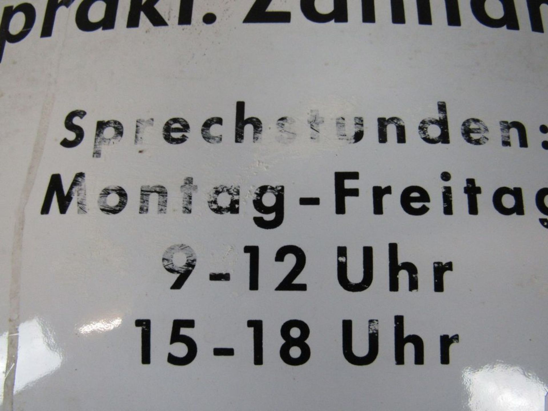 Antikes Emailleschild 30er Jahre aus - Image 3 of 5