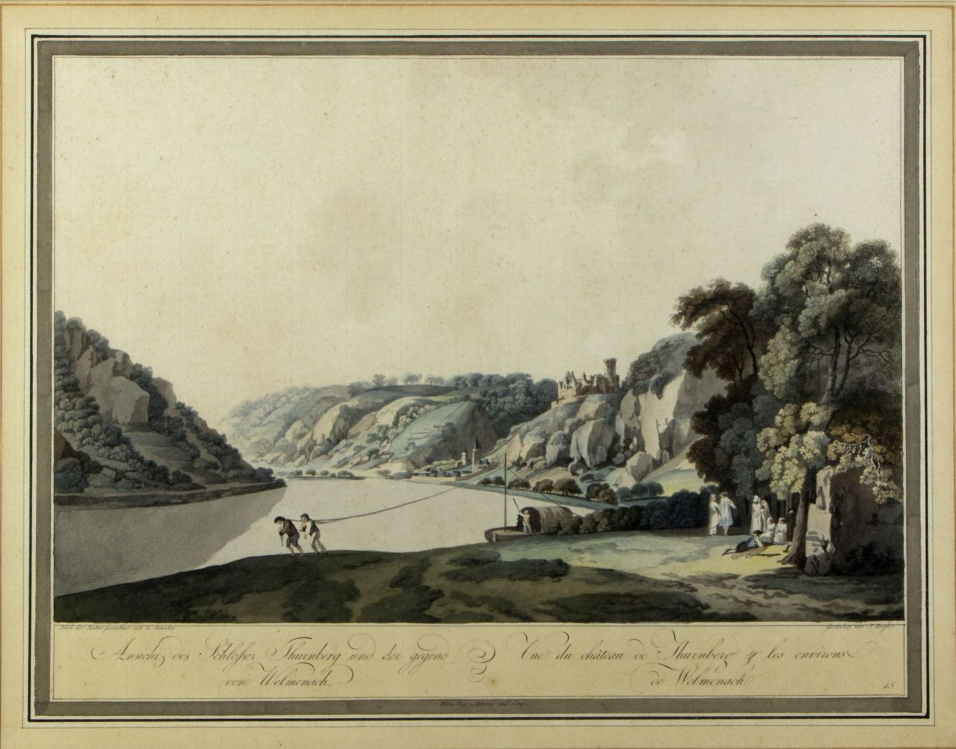 Ziegler, Johann. 1749 Meiningen - Wien 1812Ansicht des Schlosses Thurnberg und der Gege