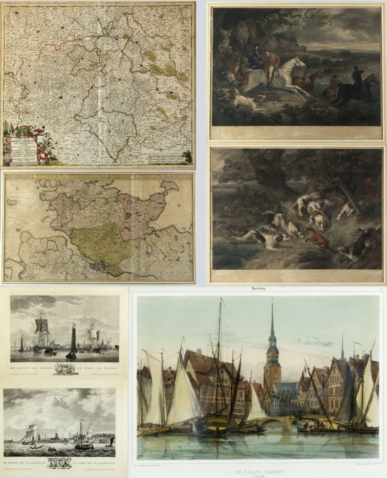 Sallieth, M. Durand, A. Wit, F. de u.a.De Haven von Hoorn. De Haven van Vlaardinge. Le grand