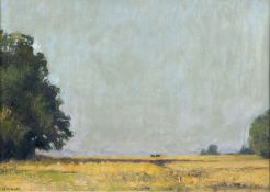 Geiser, Max. 1903 - 1976Englische Landschaft. Öl/Karton, auf Holz aufgezogen. Sign. 30