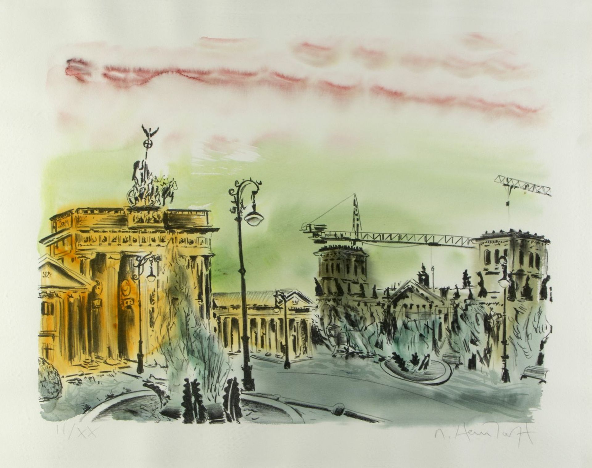 Heindorff, Michael. 1949 BraunschweigAnsichten von Frankfurt und Berlin. 2 aquarelliert - Bild 2 aus 3