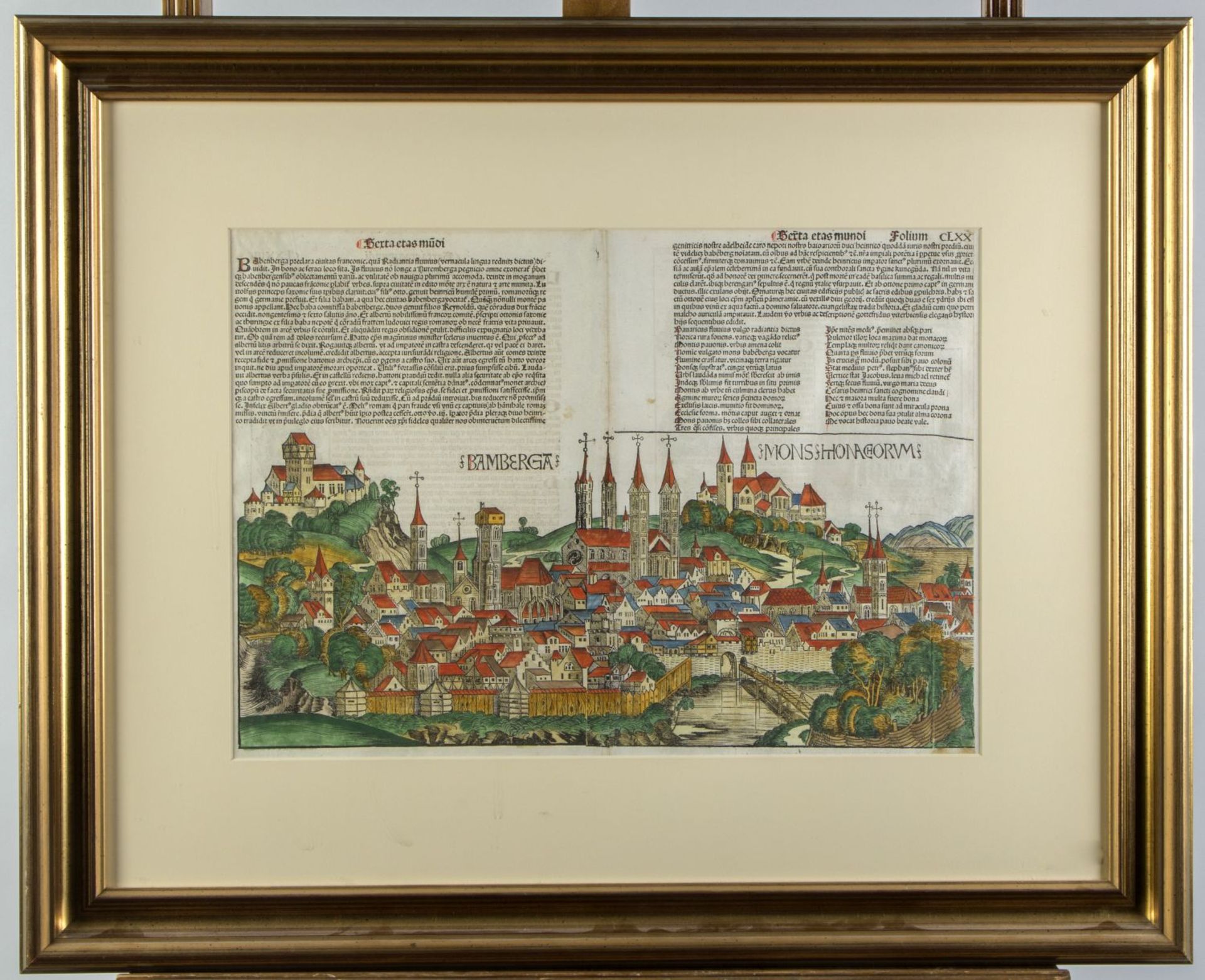 Schedel, Hartmann. 1440 - Nürnberg - 1514Bamberg. Holzschnitt. 40 x 55 cm. Aus der Sch - Bild 2 aus 4