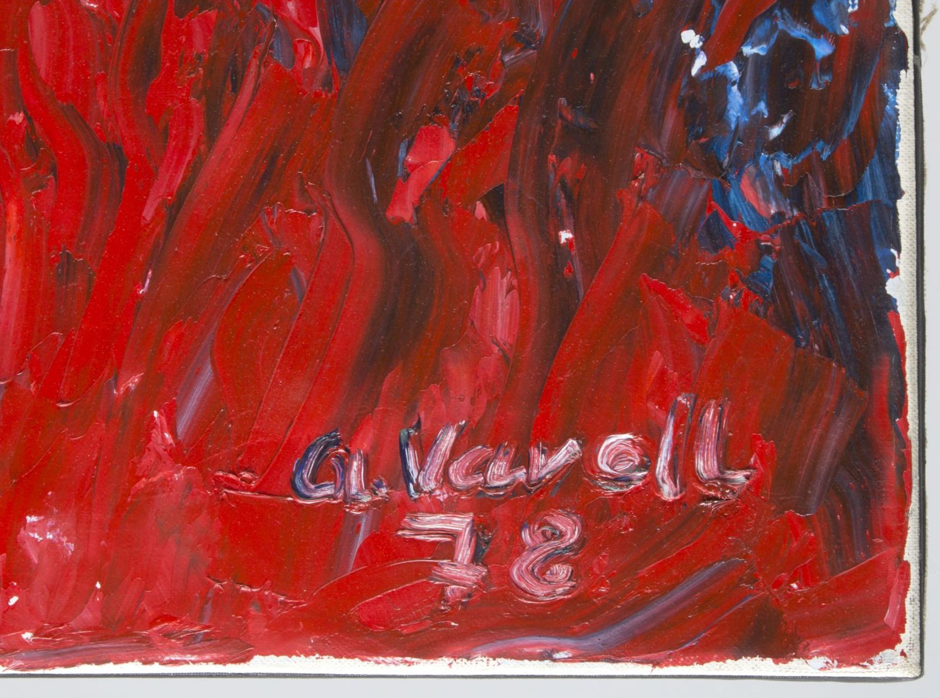 Varell, Heinz-GüntherAnbetung der Gewalt. Der gequälte Mensch. 2 Gem. Acryl/Lwd. Sign. Bis - Bild 3 aus 7