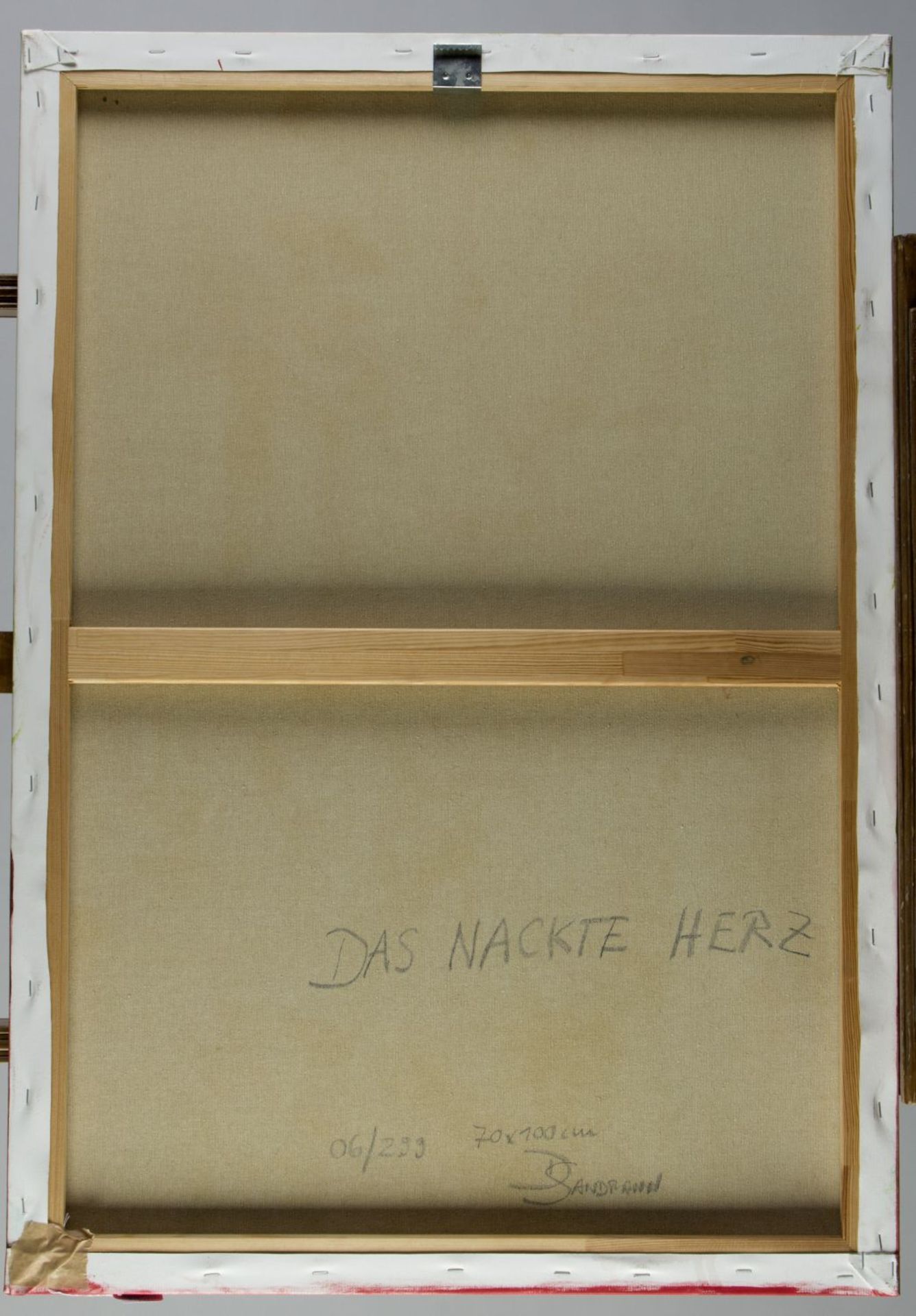 Sandmann, Diana. MünchenDas nackte Herz. Acryl/Lwd. Sign. und dat. (20)06. 100 x 70 cm - Bild 3 aus 3