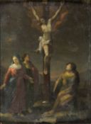 UnbekanntChristus am Kreuz mit Maria, Magdalena und Johannes. Öl/Holz. 26 x 19 cm. Gerahmt.