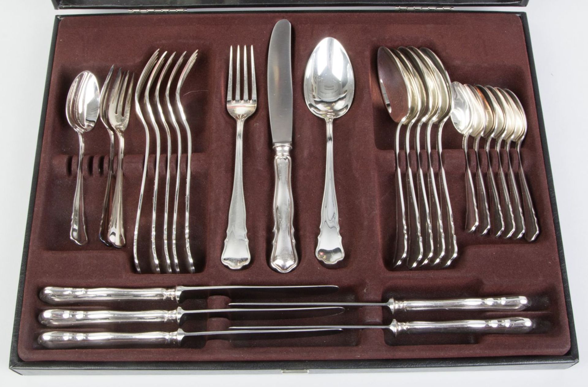 Wilkens-Besteck "Chippendale"Silber 800. Firmensignet. Best. aus: Tafelbesteck, 3-teilig für - Bild 6 aus 6