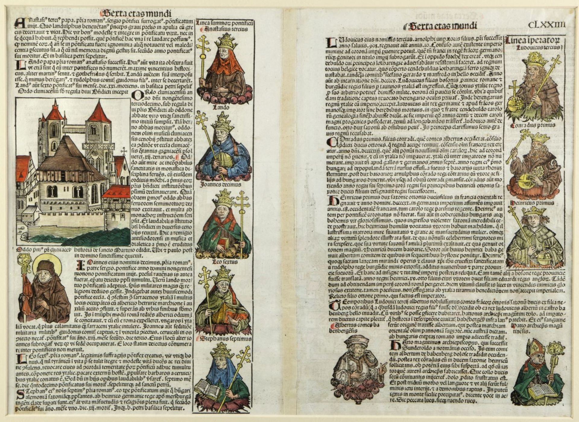 Schedel, Hartmann. 1440 - Nürnberg - 1514Bamberg. Holzschnitt. 40 x 55 cm. Aus der Sch - Bild 4 aus 4