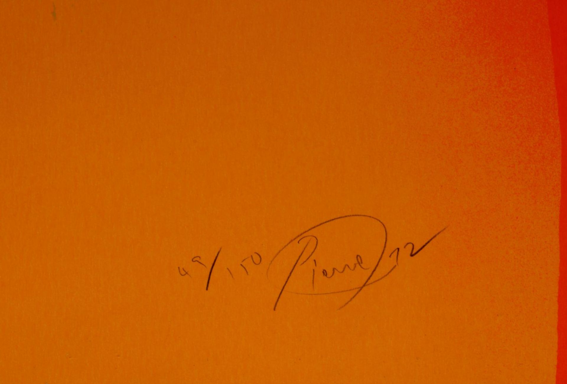 Piene, Otto. 1928 Laasphe - Berlin 2014Orange Yellow First. Farbserigraphie. Sign., dat - Bild 2 aus 2