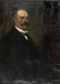 Schindler, W.Brustbild eines Mannes. Öl/Lwd. Sign. und dat. 1908. 100 x 75 cm. Gerahmt. Besc