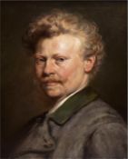 Maler des 19. Jh., Zuschreibung Defregger "Porträt eines Herren", Öl/Lw., unsign.,rückseit