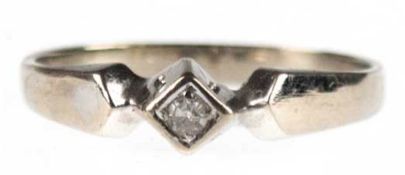 Ring, 585er WG, Brillant ca. 0,05 ct., RG 54, Innendurchmesser 17,2 mm