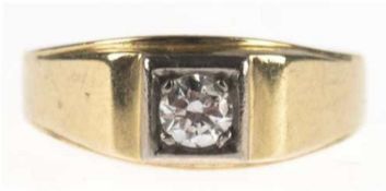 Ring, 585er GG, Gew. 5,7 g, 1 Altschliff-Brillantsolitär ca. 0,30 ct. von sehr guterQualitä