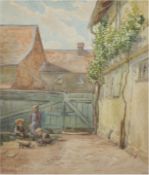 Cronberg, I.v.W. "Spielende Kinder", Aquarell/Papier, sign. u.l. und dat. 1905 u.r., 49x37cm,