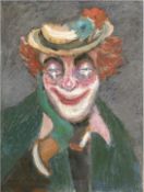 Galardi, Herdis (1916-1991) "Porträt eines Clowns", Öl/Mp., Ritzsignatur. u.r., 51,5x38cm,