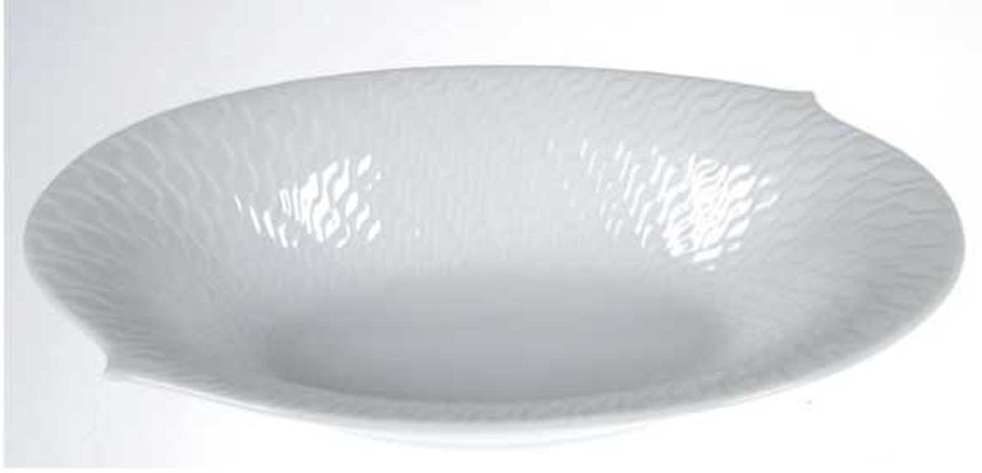 Meissen-Schale, Wellenspiel, Relief, 1. Wahl, weiß, oval, 6x28x18 cm