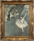 "Tanzende Ballerina", Druck, 49x40 cm, Rahmen