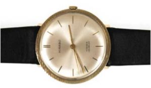 Herren-Armbanduhr "Mirabo", 585er Goldgehäuse, Handaufzug, Zentralsekunde,funktionstüchtig,