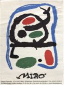 Ausstellungsplakat "Miro-Galerie Rewolle 17.9-16.10.1966", Litho., Gebrauchspuren, 61x43cm, i