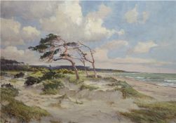 Blankenburg, Richard (1891 Frankfurt/Oder-1955 Rostock) "Windflüchter am DarßerWeststrand",