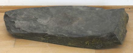 Steinplatte, Schiefer, asymmetrische Form, 13x78x35 cm