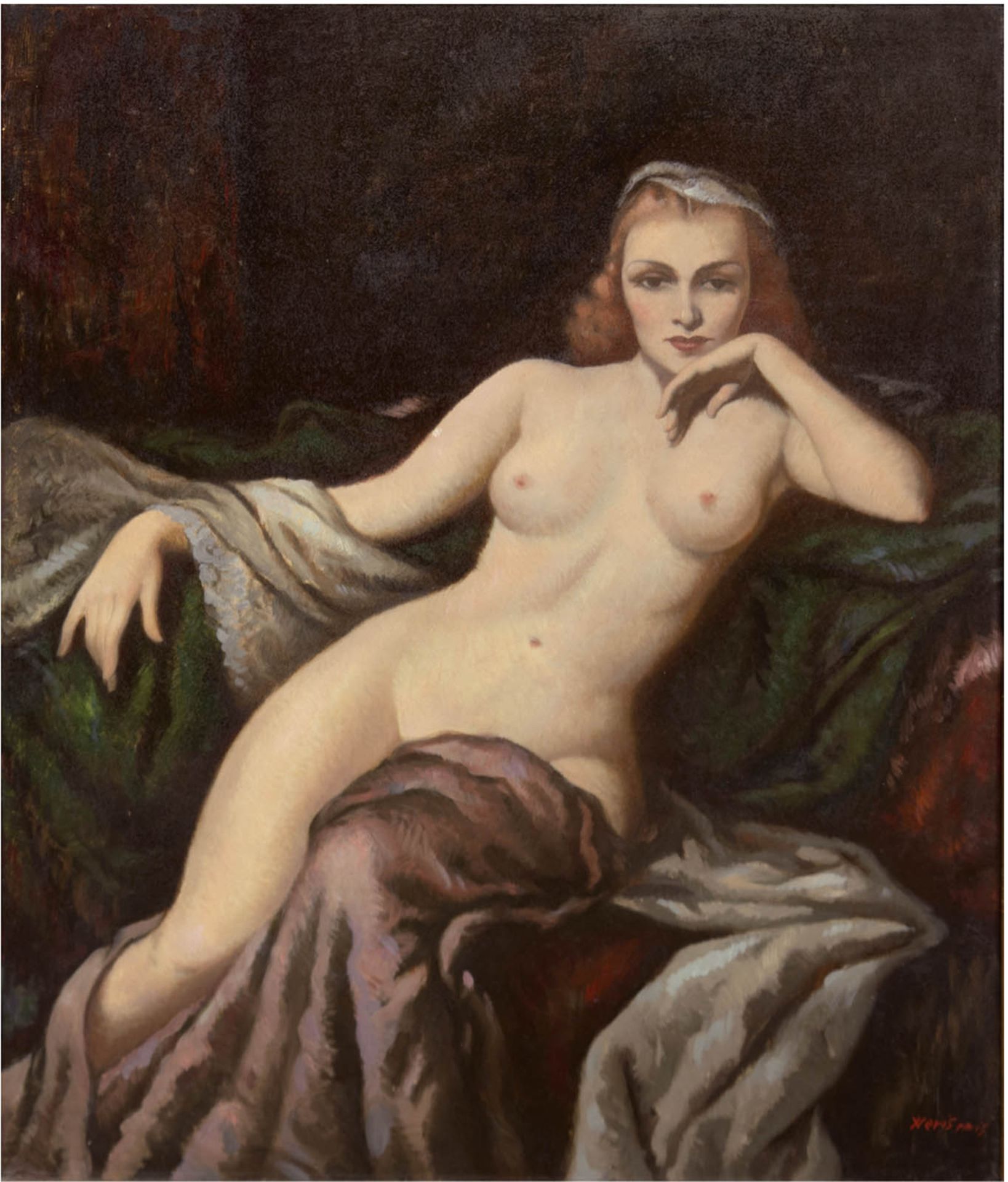 Zamazal, Jaroslav (1900 Vsetin-1983 Prag) "Weiblicher Akt", Öl/SH, sign. u.r., 65x50 cm, Rah
