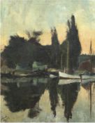 Maler um 1940/50 "Neustädter Hafen", Öl/Lw., sign., bez. u. dat. 1944?, 66x50,5 cm, Rahmen