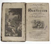 Buch "Lateinisch-Deutsch/Deutsch-Latein", Handlexikon, Leipzig 1812, gebrauchter, schlechter