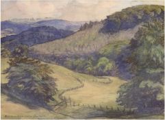 Hennemann-Bartsch, Helene (1885 Berlin-1964 Schwerin) "Tiroler Landschaft", Aquarell, sign. u