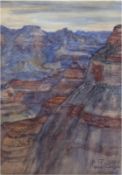 Weiser, Paul (1877 Erdmannsdorf-1967 Gera) "Grand Canyon", Aquarell, sign. u.r. und bez. und